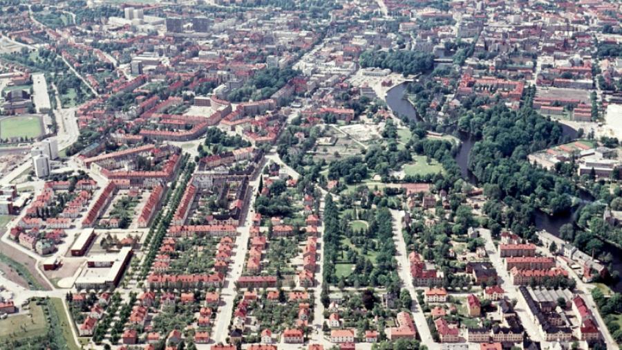 SBK-SD-0113 FLYGFOTO ÖVER SKEBÄCK, 1962